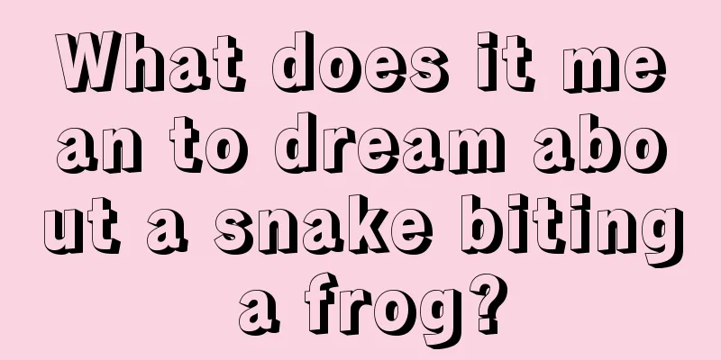 What does it mean to dream about a snake biting a frog?