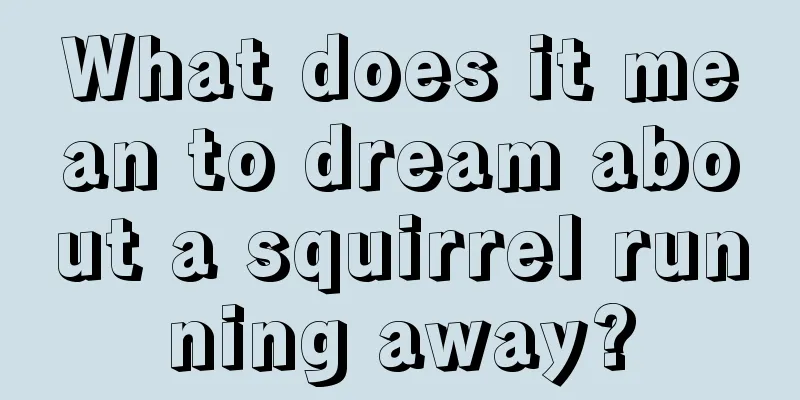 What does it mean to dream about a squirrel running away?