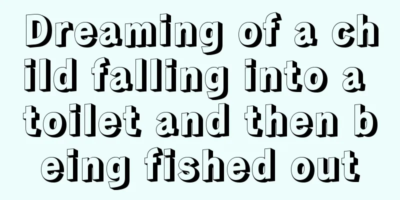 Dreaming of a child falling into a toilet and then being fished out