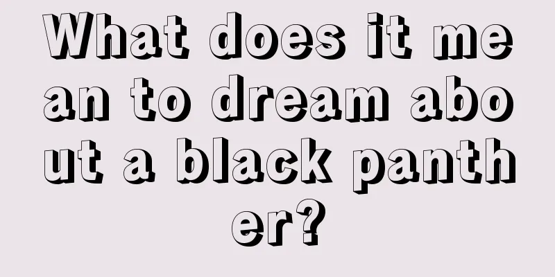 What does it mean to dream about a black panther?