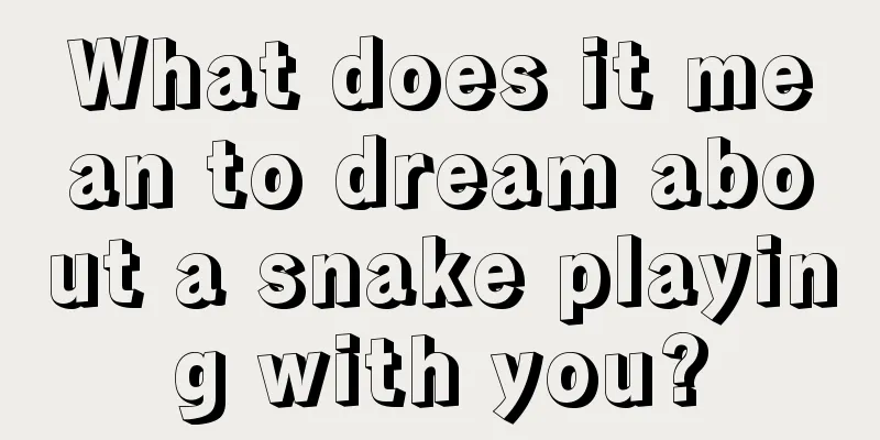 What does it mean to dream about a snake playing with you?