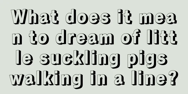 What does it mean to dream of little suckling pigs walking in a line?