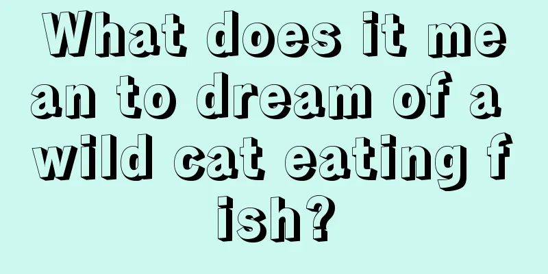 What does it mean to dream of a wild cat eating fish?