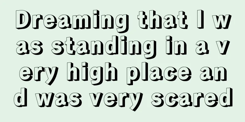 Dreaming that I was standing in a very high place and was very scared