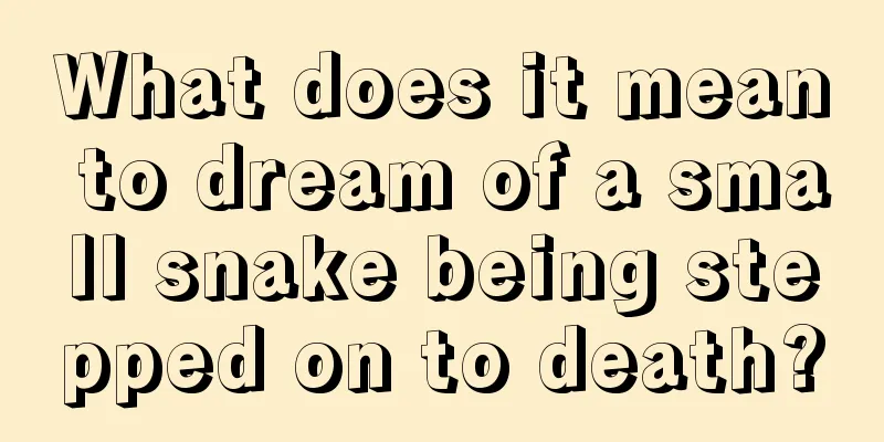 What does it mean to dream of a small snake being stepped on to death?