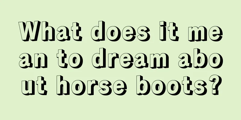 What does it mean to dream about horse boots?