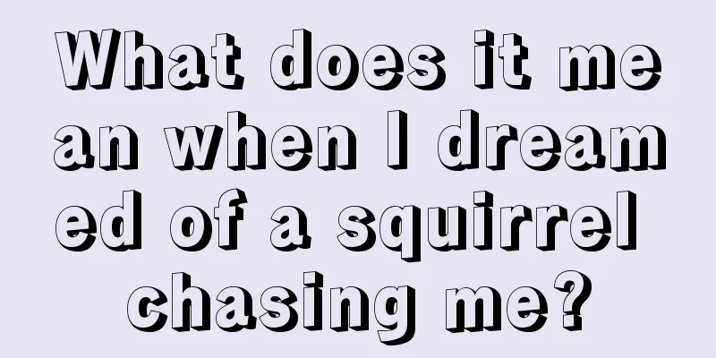 What does it mean when I dreamed of a squirrel chasing me?