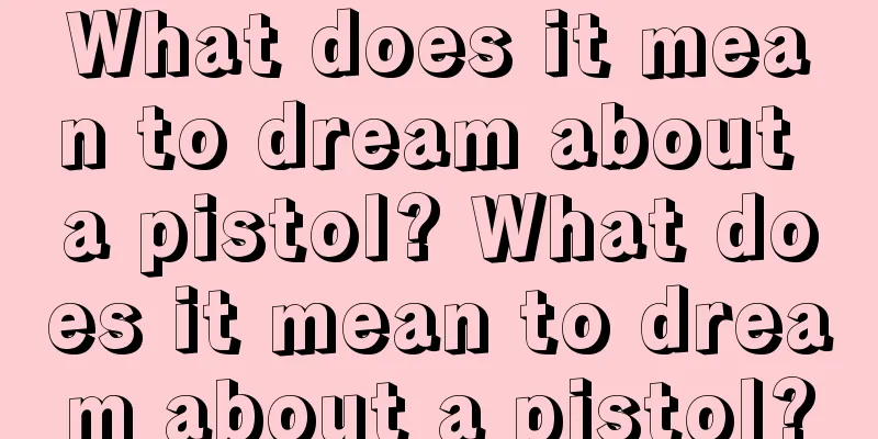 What does it mean to dream about a pistol? What does it mean to dream about a pistol?