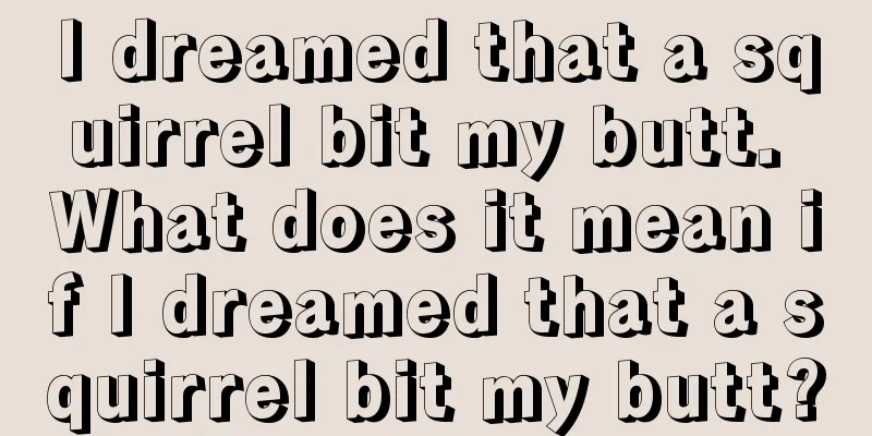 I dreamed that a squirrel bit my butt. What does it mean if I dreamed that a squirrel bit my butt?