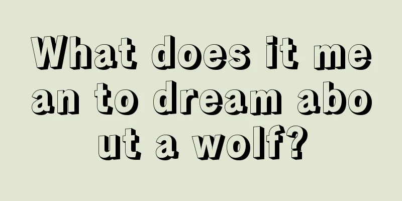 What does it mean to dream about a wolf?