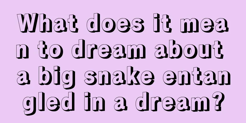 What does it mean to dream about a big snake entangled in a dream?