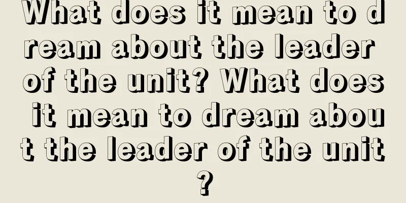 What does it mean to dream about the leader of the unit? What does it mean to dream about the leader of the unit?