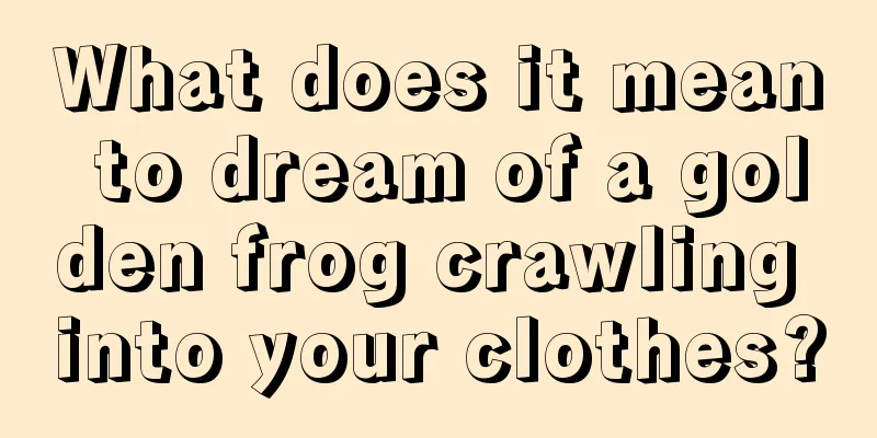 What does it mean to dream of a golden frog crawling into your clothes?