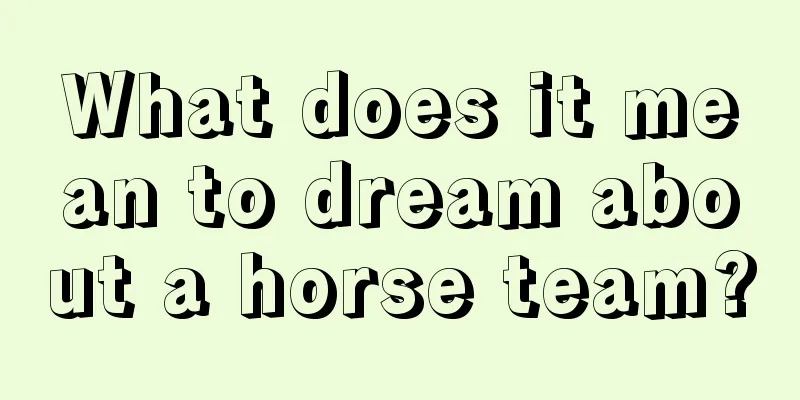 What does it mean to dream about a horse team?