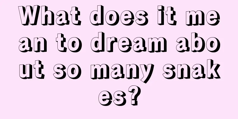 What does it mean to dream about so many snakes?