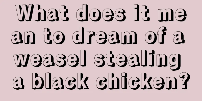 What does it mean to dream of a weasel stealing a black chicken?