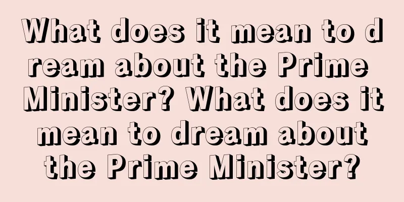 What does it mean to dream about the Prime Minister? What does it mean to dream about the Prime Minister?