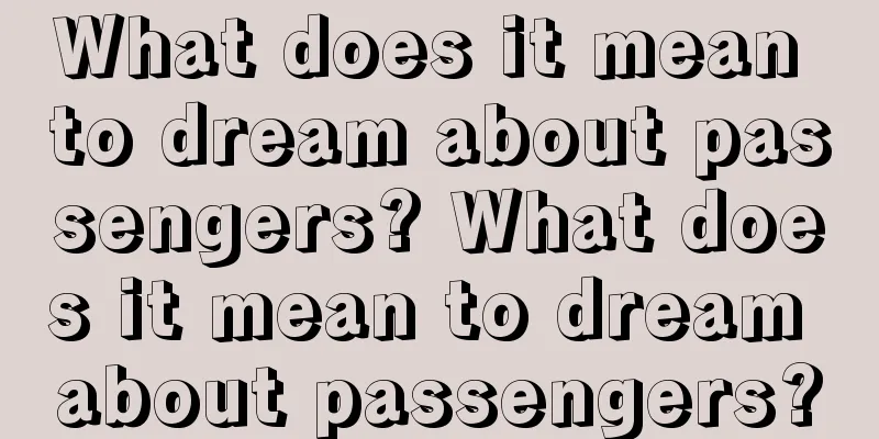 What does it mean to dream about passengers? What does it mean to dream about passengers?