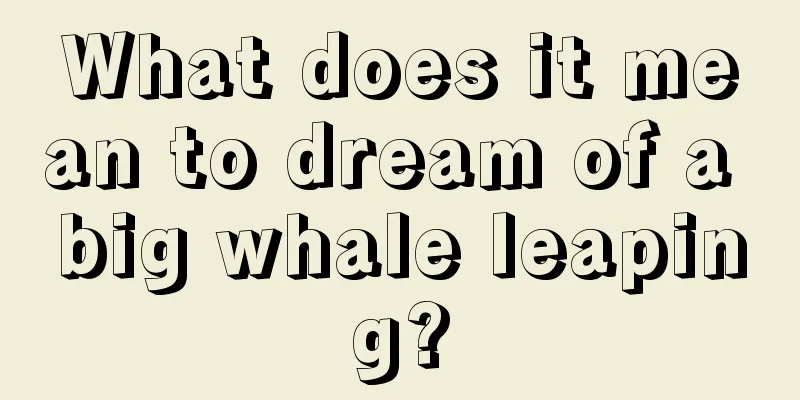 What does it mean to dream of a big whale leaping?