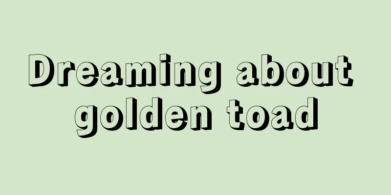 Dreaming about golden toad