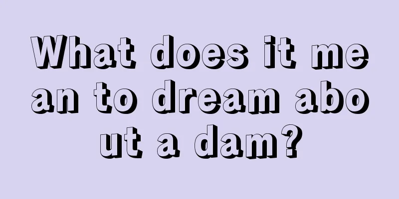 What does it mean to dream about a dam?