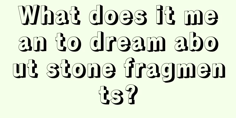 What does it mean to dream about stone fragments?