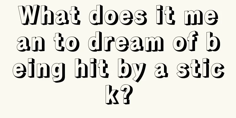 What does it mean to dream of being hit by a stick?