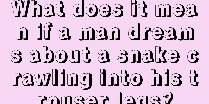 What does it mean if a man dreams about a snake crawling into his trouser legs?