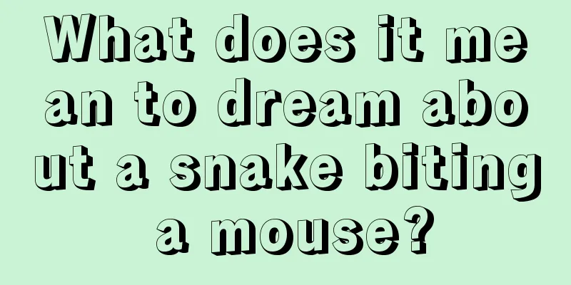 What does it mean to dream about a snake biting a mouse?