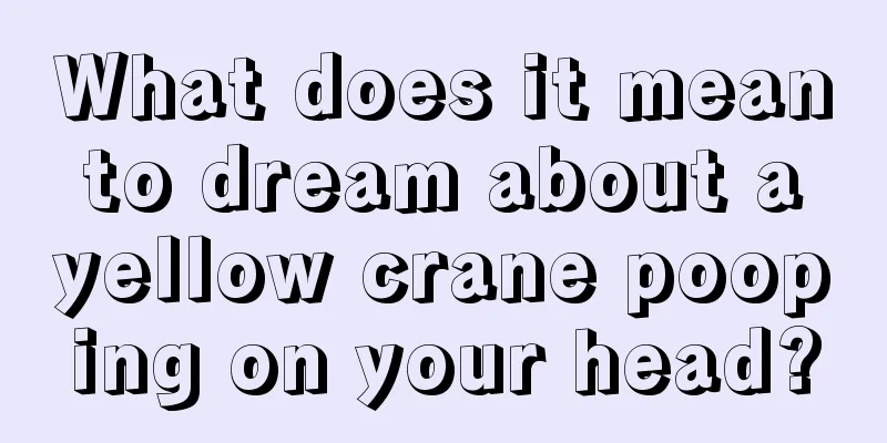 What does it mean to dream about a yellow crane pooping on your head?