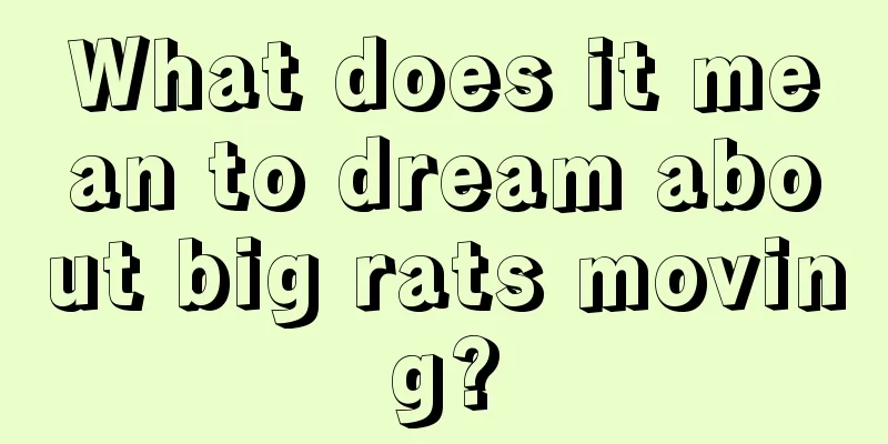 What does it mean to dream about big rats moving?