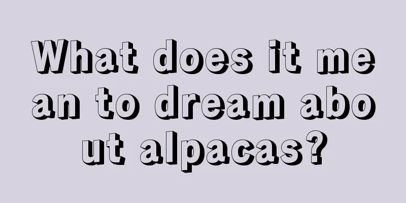 What does it mean to dream about alpacas?