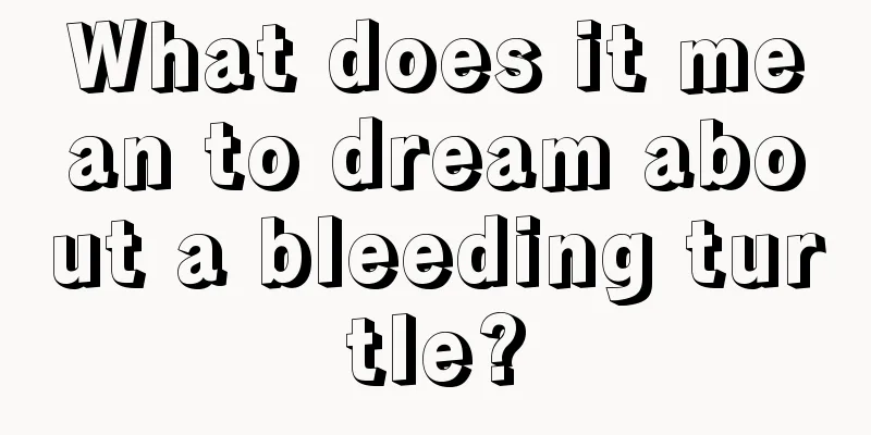 What does it mean to dream about a bleeding turtle?