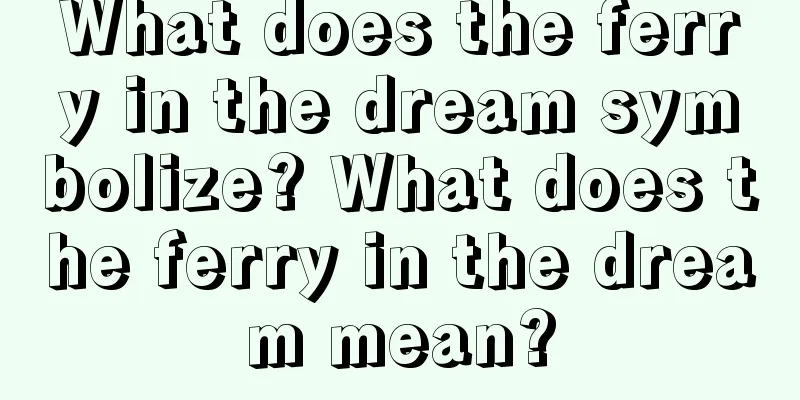 What does the ferry in the dream symbolize? What does the ferry in the dream mean?