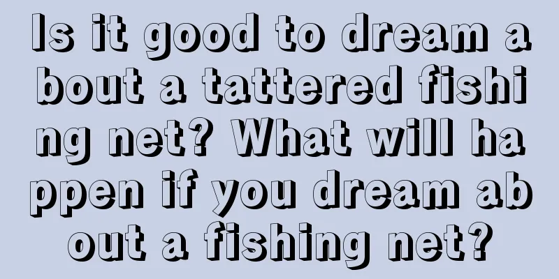 Is it good to dream about a tattered fishing net? What will happen if you dream about a fishing net?