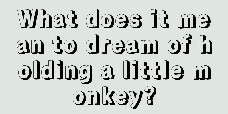 What does it mean to dream of holding a little monkey?