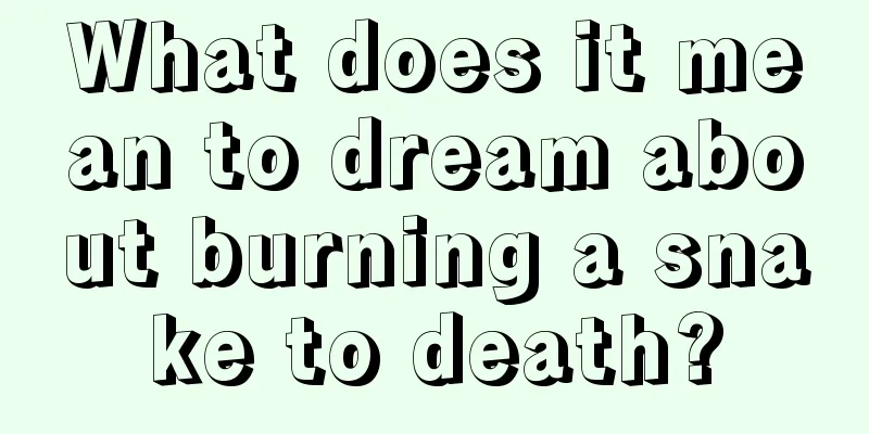 What does it mean to dream about burning a snake to death?