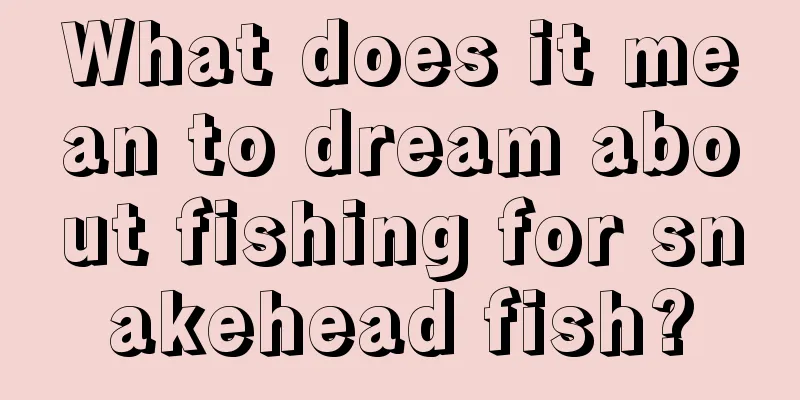 What does it mean to dream about fishing for snakehead fish?