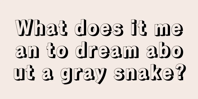 What does it mean to dream about a gray snake?