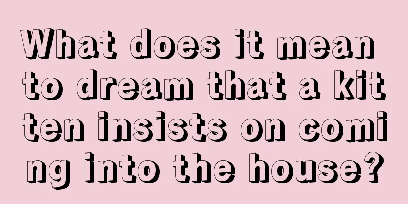 What does it mean to dream that a kitten insists on coming into the house?