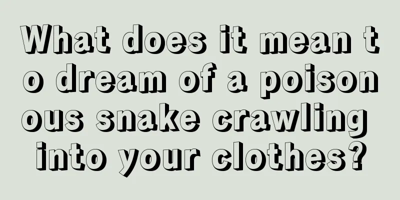 What does it mean to dream of a poisonous snake crawling into your clothes?