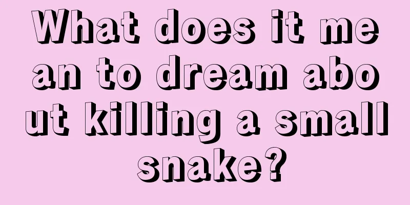 What does it mean to dream about killing a small snake?