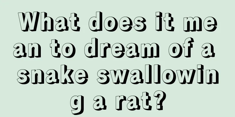 What does it mean to dream of a snake swallowing a rat?