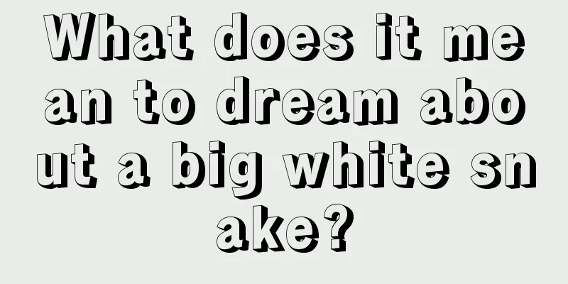 What does it mean to dream about a big white snake?