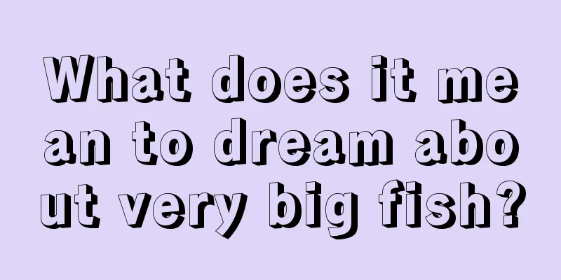 What does it mean to dream about very big fish?