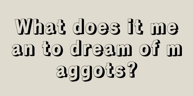 What does it mean to dream of maggots?