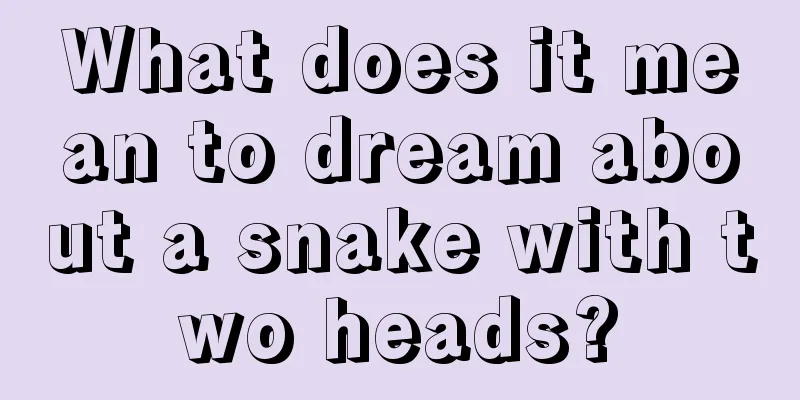 What does it mean to dream about a snake with two heads?