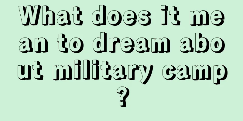 What does it mean to dream about military camp?