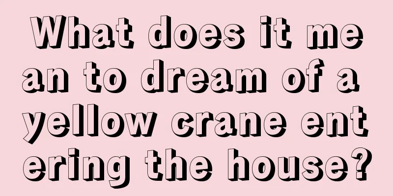 What does it mean to dream of a yellow crane entering the house?