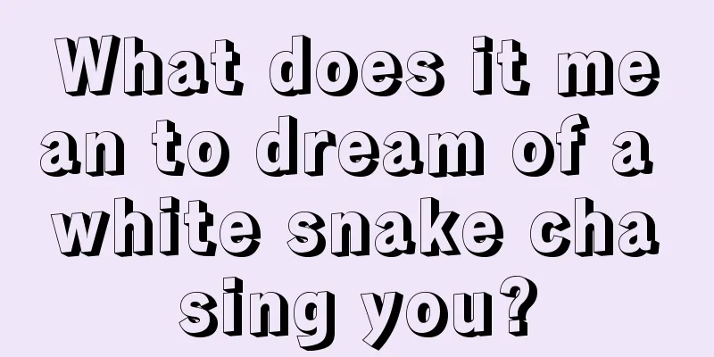 What does it mean to dream of a white snake chasing you?